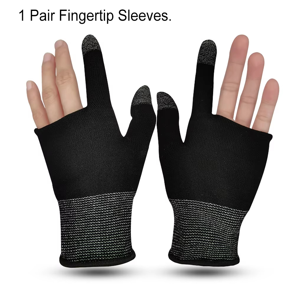 2pcs Finger Thumb Sleeve Gloves For Gamer Non-scratch Portable Mobile Gaming Gloves