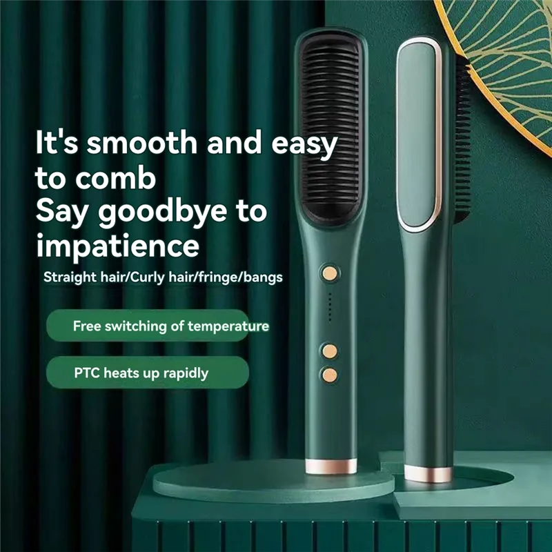 Dual-Purpose Negative Straightening Comb Electric Curling Comb